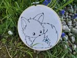 Fuchs Stickdatei süßer Doodle Fuchs mit Blume [Digital] – Bild 3