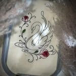 Schwan Stickdatei eleganter Doodle Schwan mit Rosen [Digital] – Bild 2